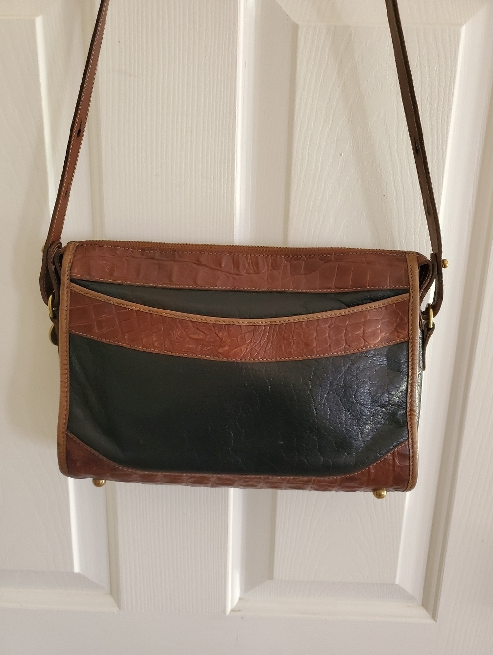 Brahmin Vintage Deville Tuscan Collection Leather Convertible Sholder Bag Clutch